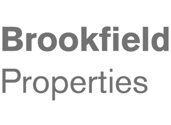 Gray text on white background reads "Brookfield Properties".